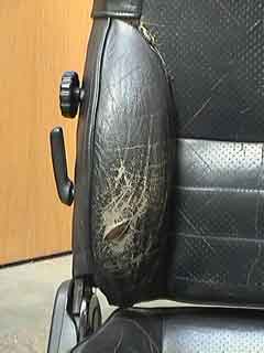 How to fix a hole in a leather car seat