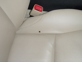 How to repair a burn in leather
