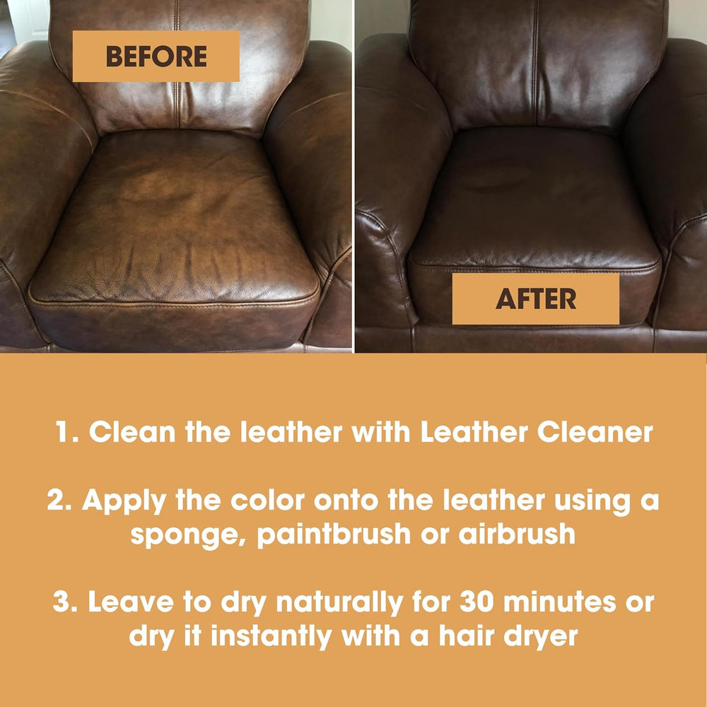 Furniture Clinic - Leather Repair Paint Before and After