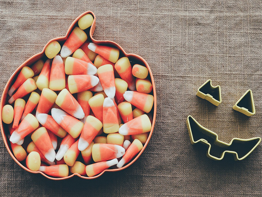 Halloween Candy on Sofa