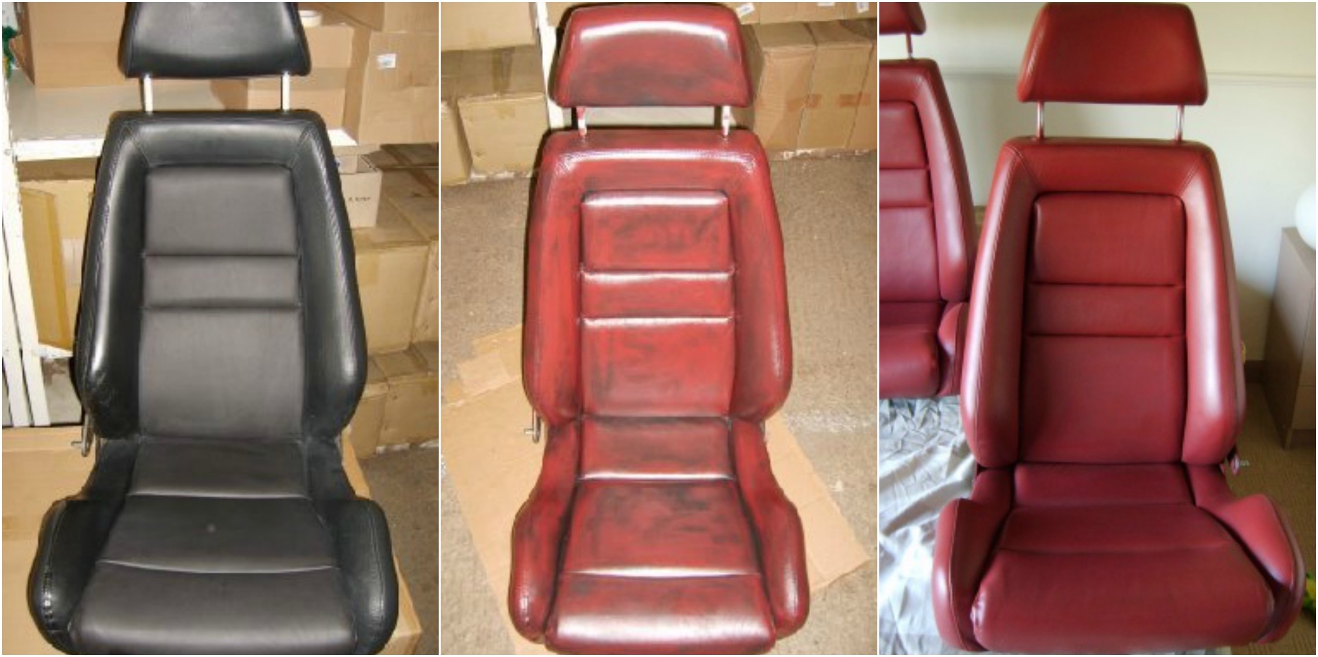 Colour change to leather car seats