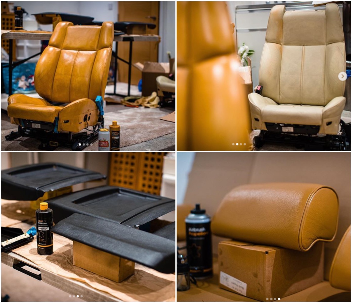 Colour change to leather car interior