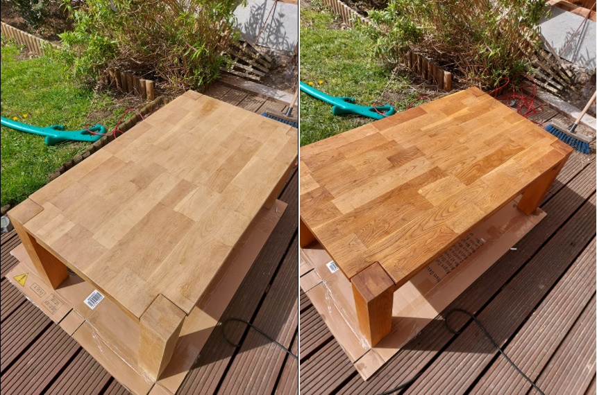 table with danish oil